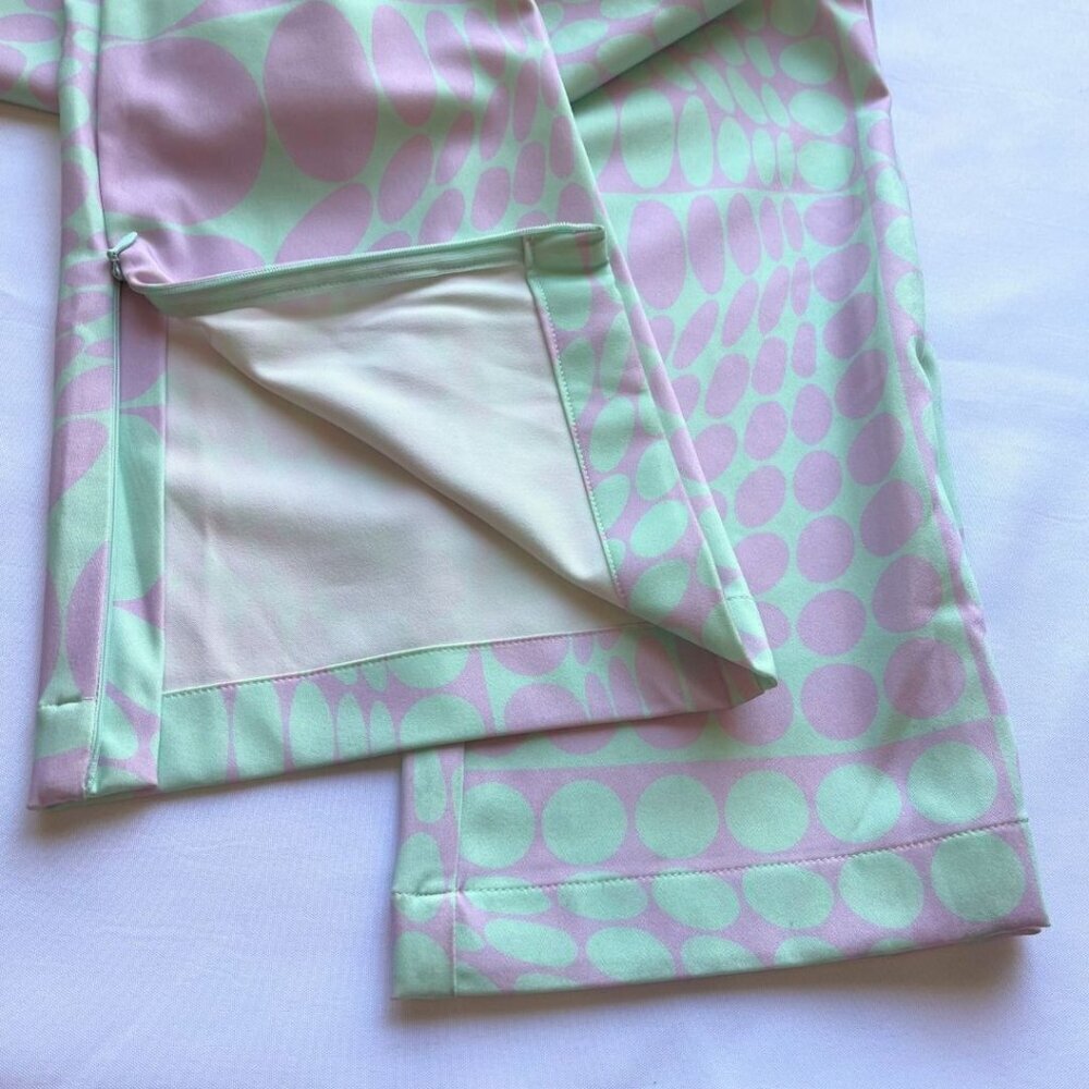 HOUSE OF SUNNY MINT LILAC PURPLE HAZE PARTY FLARE PANTS - 4 - Picture 9 of 11